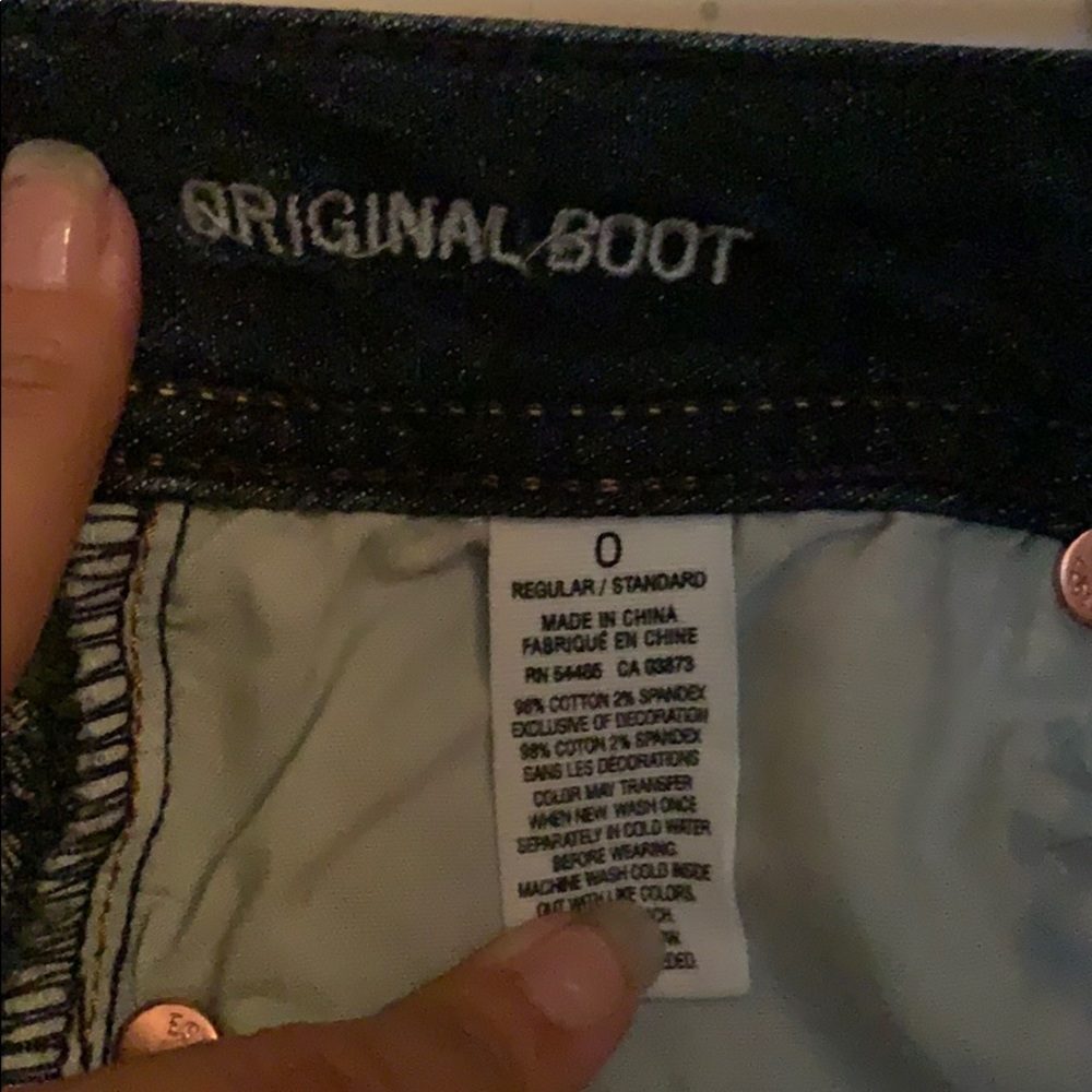 American eagle W org boot stretch jeans size 0 - Picture 3 of 3